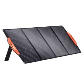 Portable Monocrystalline Solar Panel, Monocrystallin120W Foldable e ETFE Solar Charger, 23% Efficiency Solar Panel with Type C, DC 18V, QC3.0 USB