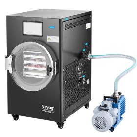 Vacuum Freeze Dryer Machine, 8.8-13.2 LBS/Batch Food Freeze Drying Machine with 4-Layer Trays, Vacuum Pump, Adjustable Timer and Temperature Cont (Color: Black)